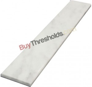 Bianco White Carrara Polished Marble Threshold 6"x48"x3/4" - Standard Bevel